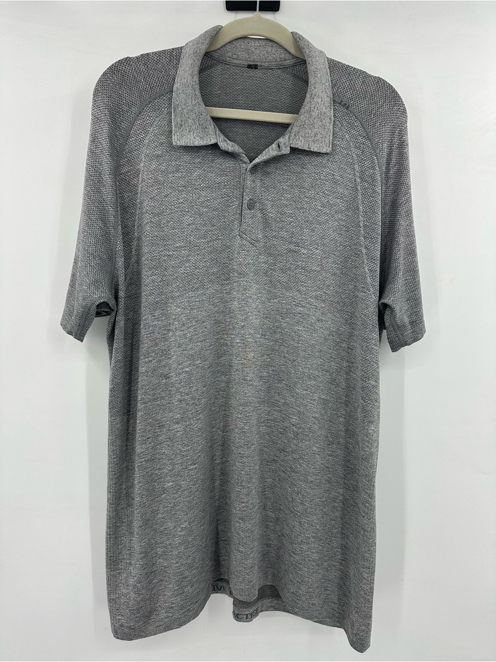 lululemon athletica Men's Grey Heather Polo Shirt XL